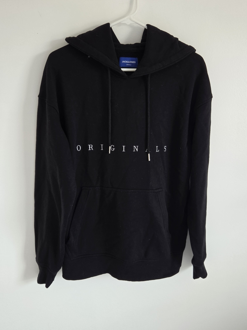 Jack & Jones Black 'Originals' Pullover Hoodie